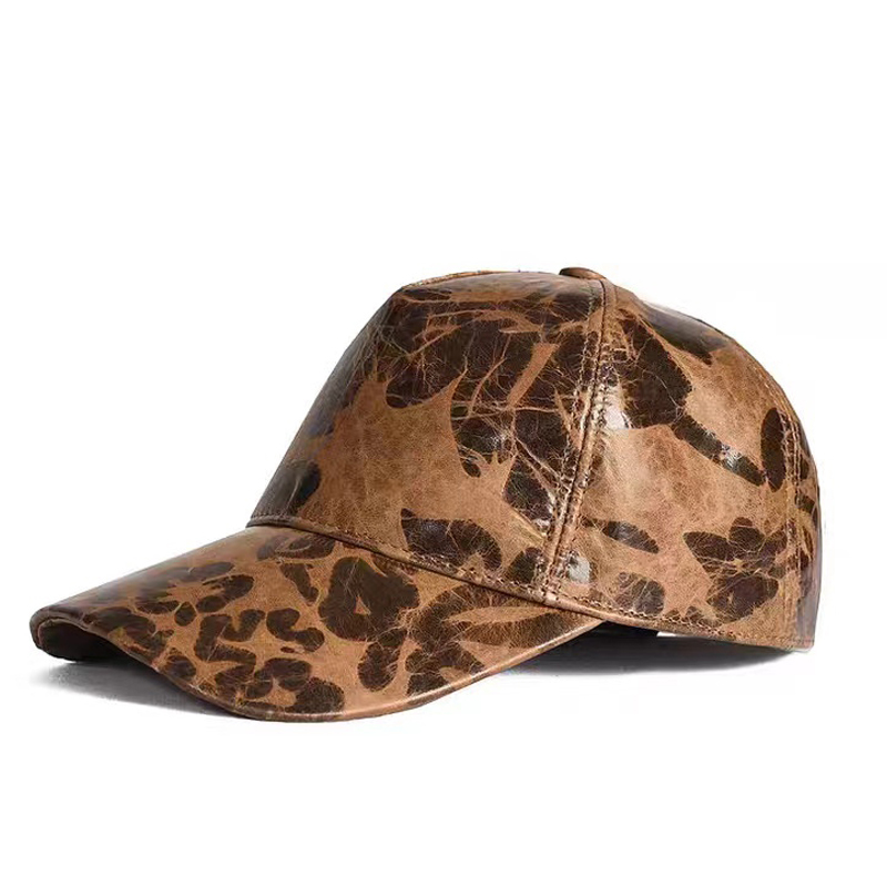 Baseball Cap Structured - Berretti da baseball in pelle stampata